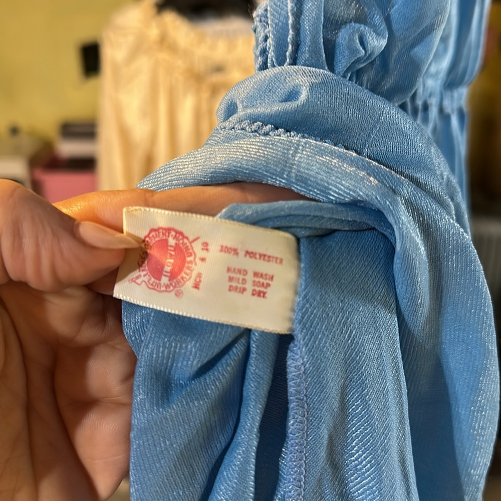 NWT sexy vintage Lily of France Blue pj m slip - Picture 6 of 7